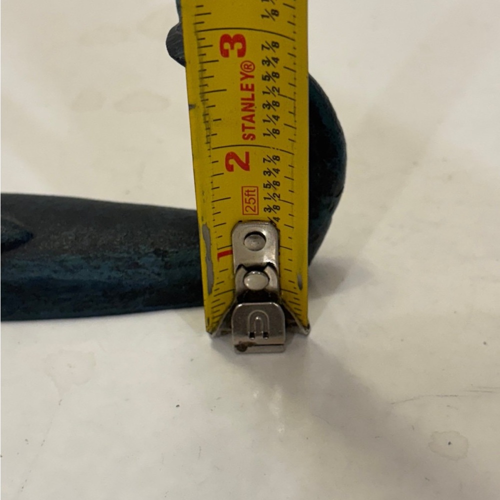 Seaworn Blue Cast Iron Whale Hook - 6" - Picture 9 of 9